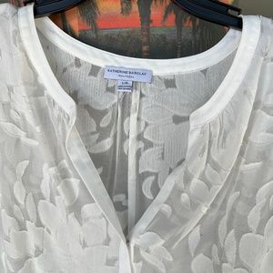 White sheer summer top